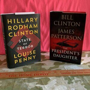 2 Hard Cover Books:  Bill and Hillary Clinton - EXCELLENT Condition